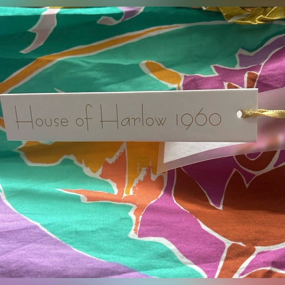 NWT House of Harlow 1960 Multicolor Printed Mini Dress XS - Picture 8 of 14